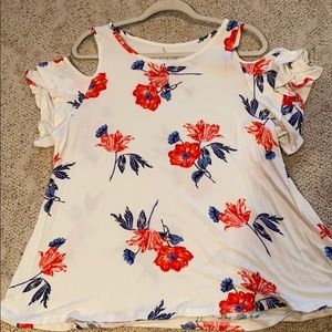 Maurices floral cold shoulder shirt XL